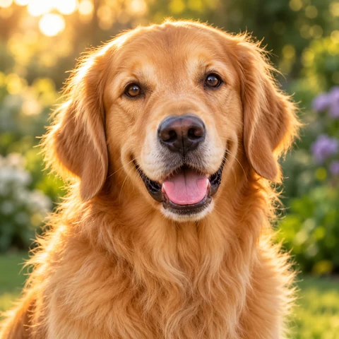 Golden Retriever in Sunlight