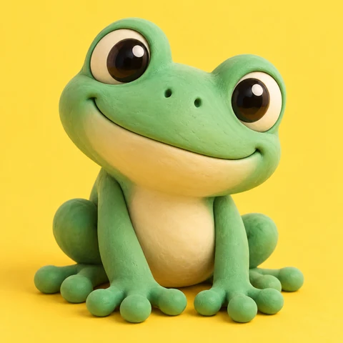 Green Clay Frog