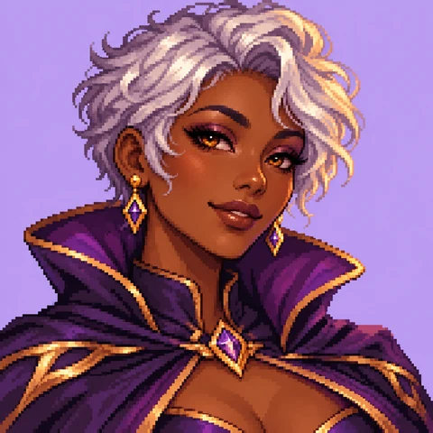 Purple-haired Pixel Mage