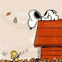 Snoopy on the Doghouse — Autumn