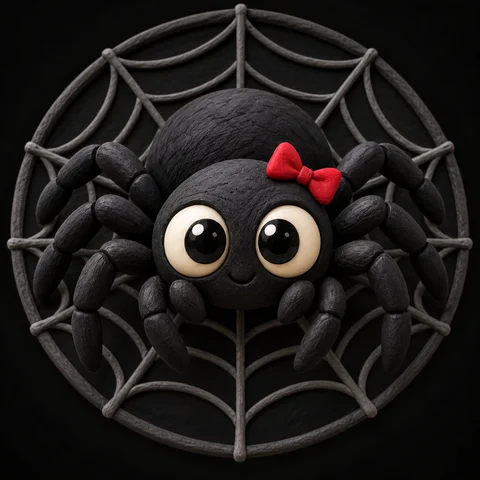 Little Spider with a Red Bow