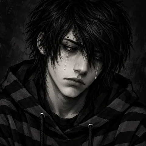 Monochrome Emo Portrait