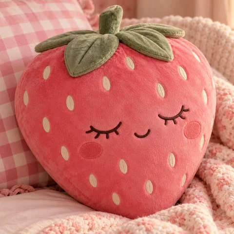 Sleepy Strawberry Cushion