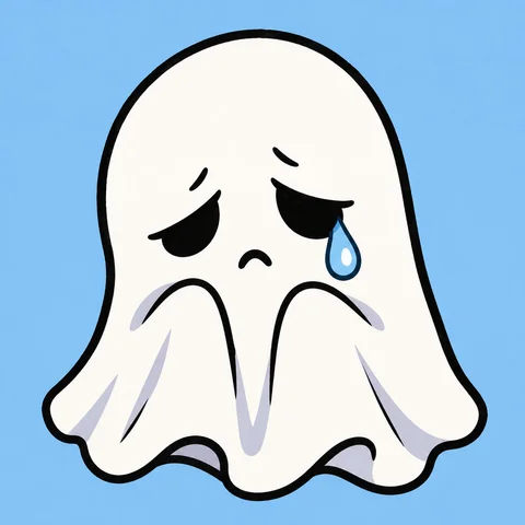 Little Ghost with a Blue Tear