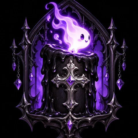 Gothic Ghost Flame Candles · Left