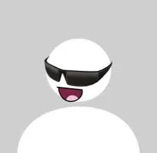 White Cartoon Figure in Sunglasses