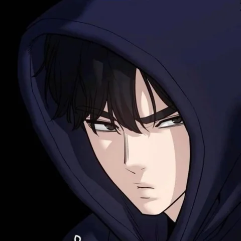 Dark-Hooded Anime Portrait