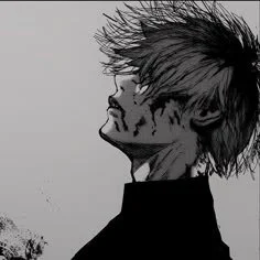 Sukuna — Monochrome Side Profile