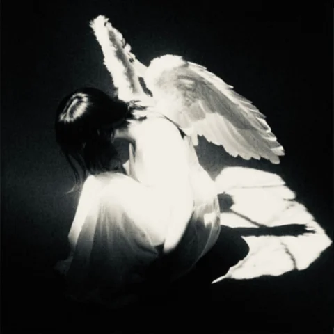 Monochrome Angel in a Beam of Light