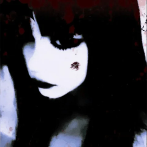 Pale Face in a Dark Red Portrait
