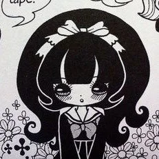 Monochrome Bow-Adorned Doll