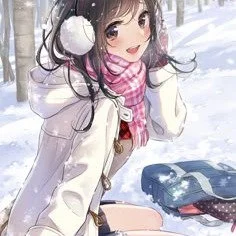 Winter Earmuffs and a Pink Scarf