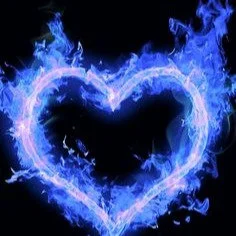 Blue Flame Heart