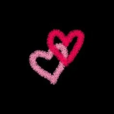 Two Sparkling Pink Hearts