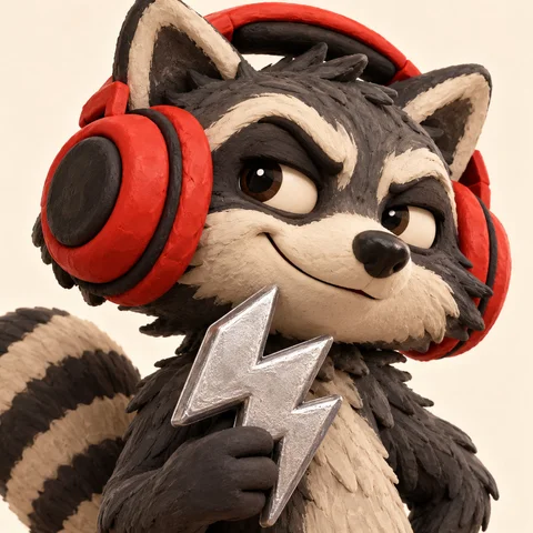 Raccoon and Otter Bandmates · Left