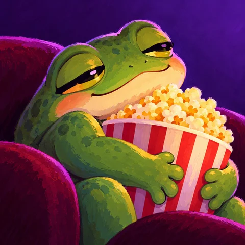 Frog and Chameleon Movie Night · Izquierda