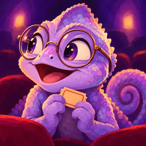 Frog and Chameleon Movie Night · Derecha