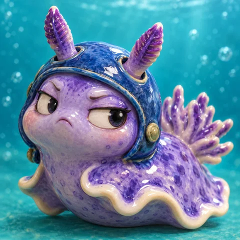 Axolotl and Sea Slug Divers · Right