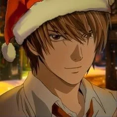 Light Yagami in a Santa Hat