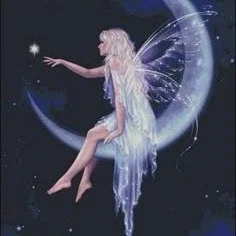 Fairy Sitting on a Crescent