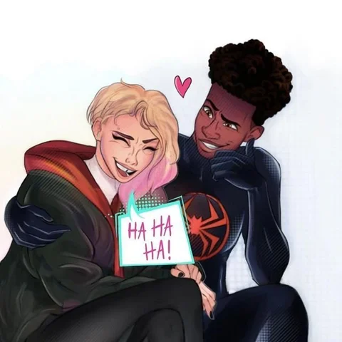 Gwen and Miles Smiling Together