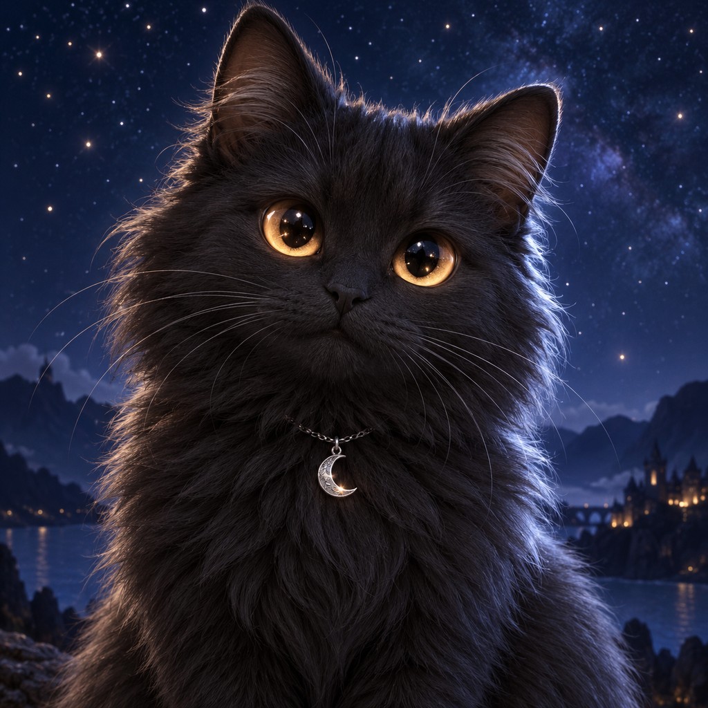Moonlight cat