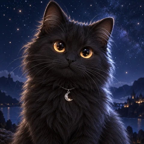 Moonlight cat