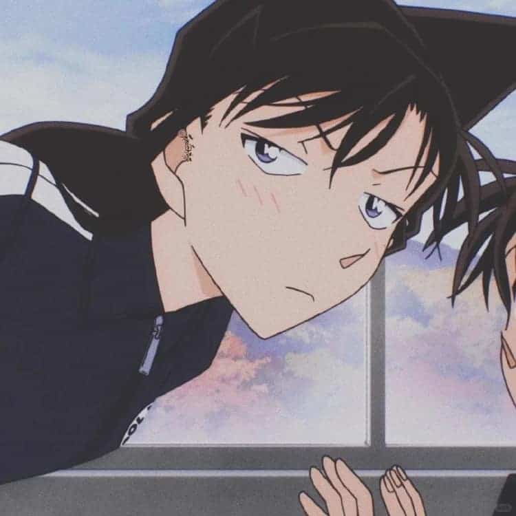 Detective Conan — Shinichi & Ran: Blue-Toned Close-Ups · Izquierda