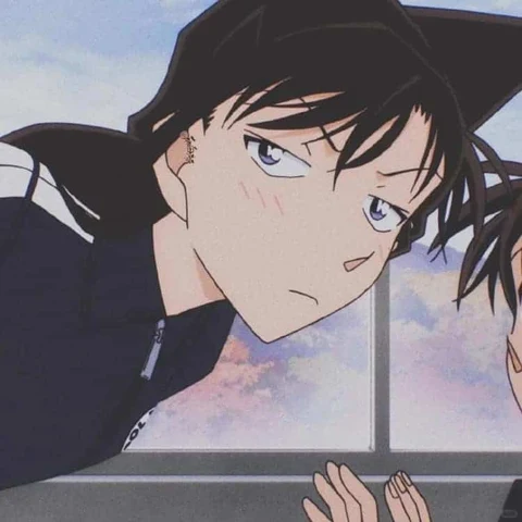 Detective Conan — Shinichi & Ran: Blue-Toned Close-Ups · Izquierda