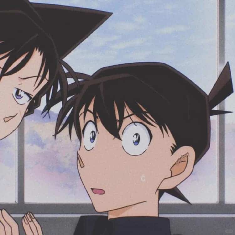 Detective Conan — Shinichi & Ran: Blue-Toned Close-Ups · Derecha