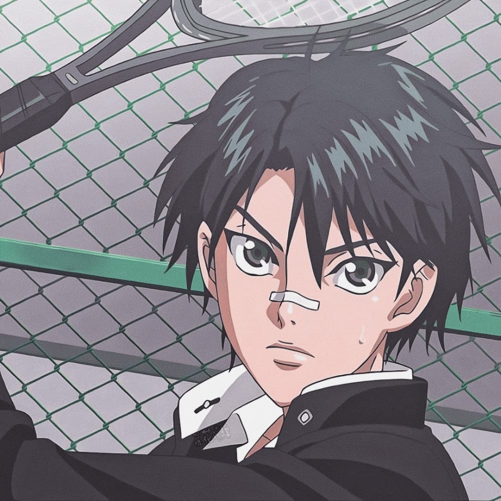 The Prince of Tennis — Ryoma & Sakuno: Playful Face Touches · Derecha