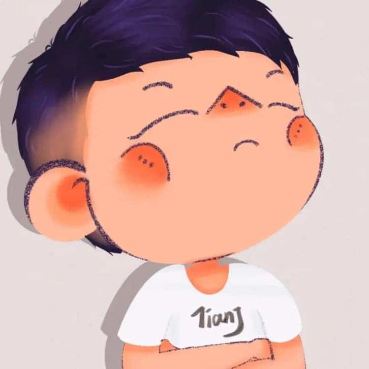 Puckered-Up Chibi Couple — Matching Avatars · Izquierda