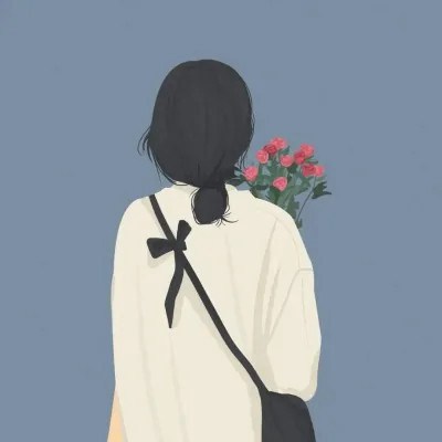 A Bouquet Behind Your Back — Matching Avatars · Left