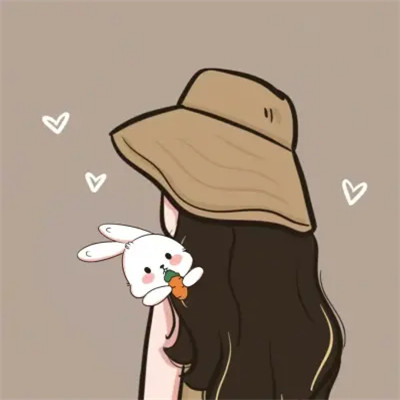 Little Bunnies on Our Shoulders — Matching Avatars · Left