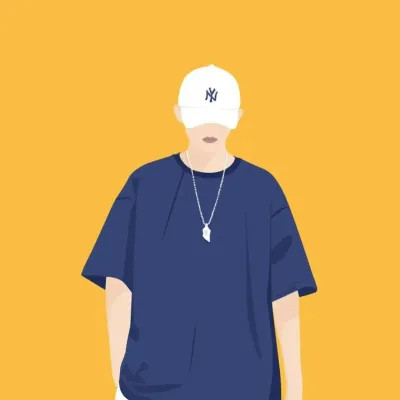 Baseball Caps on Yellow — Matching Avatars · Derecha