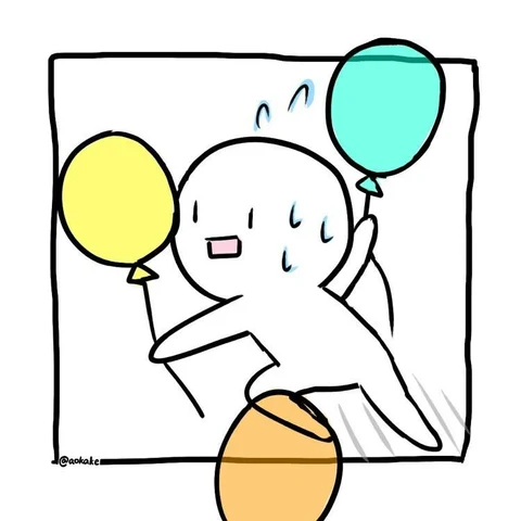 Colorful Balloon Couple — Matching Avatars · Left