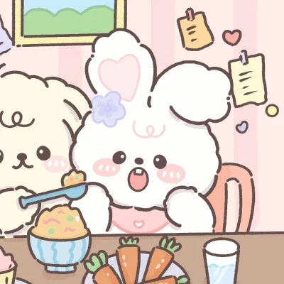Bear and Bunny Cooking Together — Matching Avatars · Right