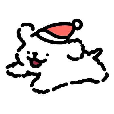 Two Little Dogs in Santa Hats — Matching Avatars · Right