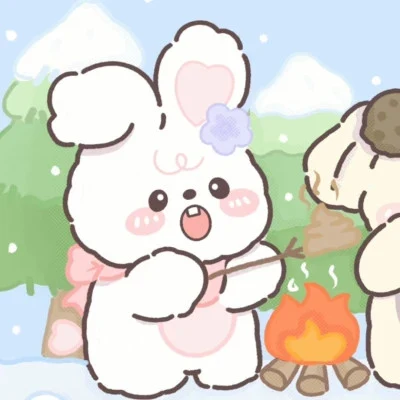 Bear and Bunny's Outdoor Picnic — Matching Avatars · Left