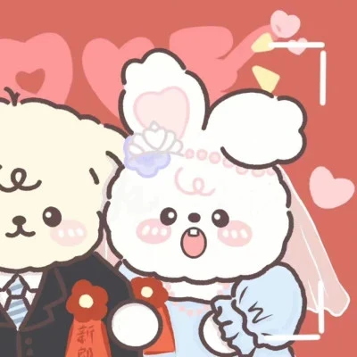 Bear and Bunny's Wedding Day — Matching Avatars · Right