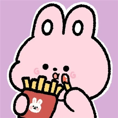 Bunny and Bear with Fries and Fried Chicken — Matching Avatars · Left