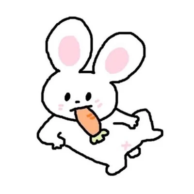Little Rabbits Sharing Carrots — Matching Avatars · Left