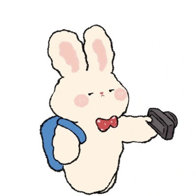 Backpack and Bow-Tie Bunnies — Matching Avatars · Left
