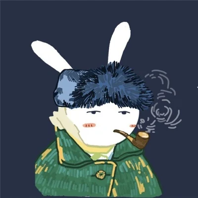 Bunny-Eared Artists in Painted Portraits — Matching Avatars · Left
