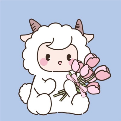 Little Lamb with a Flower Bouquet — Matching Avatars · Right