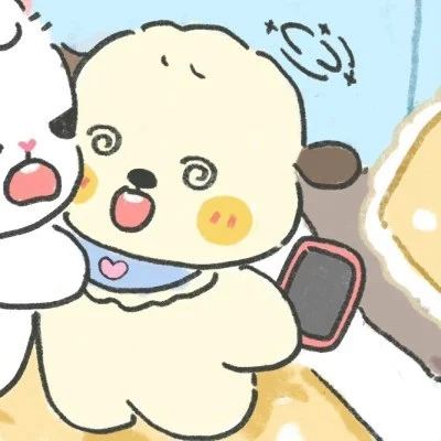 White and Yellow Puppies Comforting Each Other — Matching Avatars · Derecha