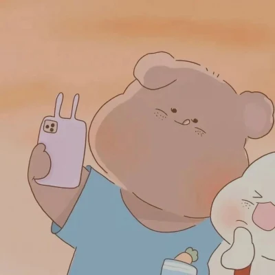 熊兔夕阳自拍 · 配套头像 · 左图