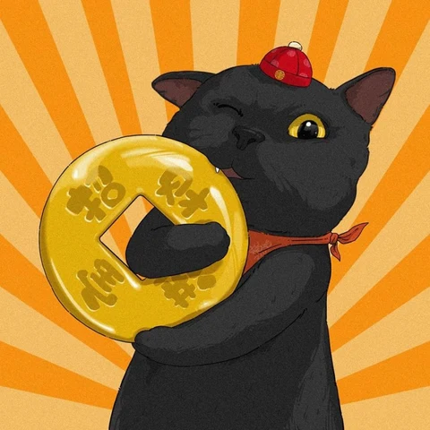 Lucky Black and White Cats with Gold Coins — Matching Avatars · Derecha