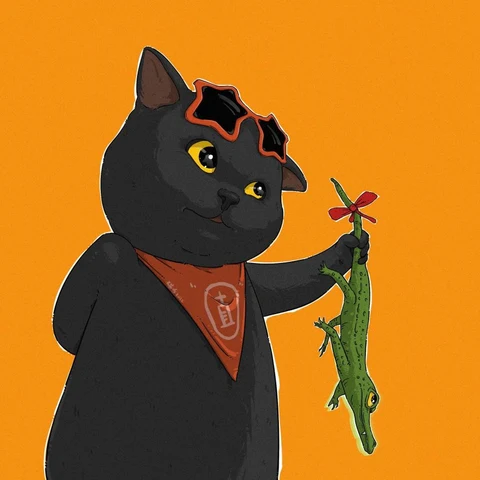 Black Cat's Gift for White Cat — Matching Avatars · Izquierda