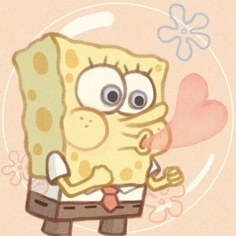 SpongeBob & Patrick — Pastel Portrait Circles · Izquierda
